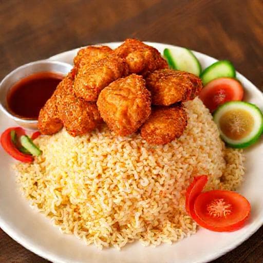 Cơm Gà Xối Mỡ (Crispy Fried Chicken Rice)
