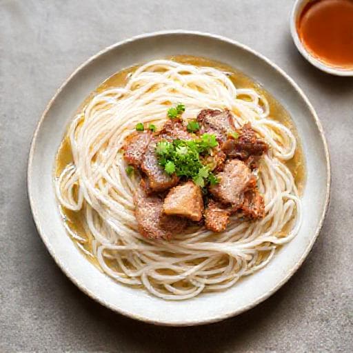 Quick Bánh Hỏi Lòng Heo (Simplified Pork Offal Noodles)