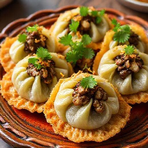 Bánh Ram Ít Nhân Nấm (Mushroom-Filled Bánh Ram Ít)