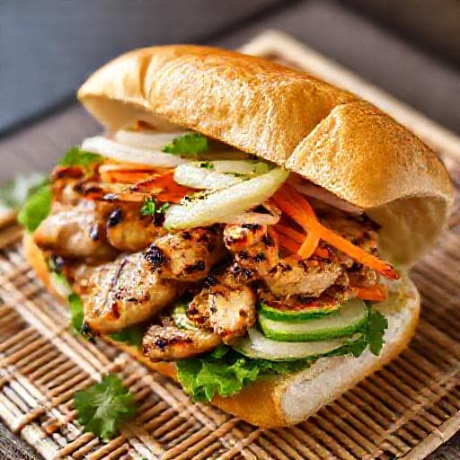 Bánh Mì Thịt Nướng with Lemongrass Chicken