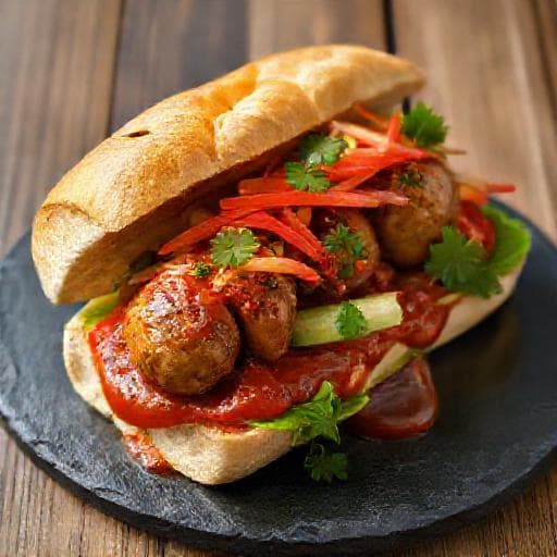 Bánh Mì Xíu Mại with Lemongrass and Chili