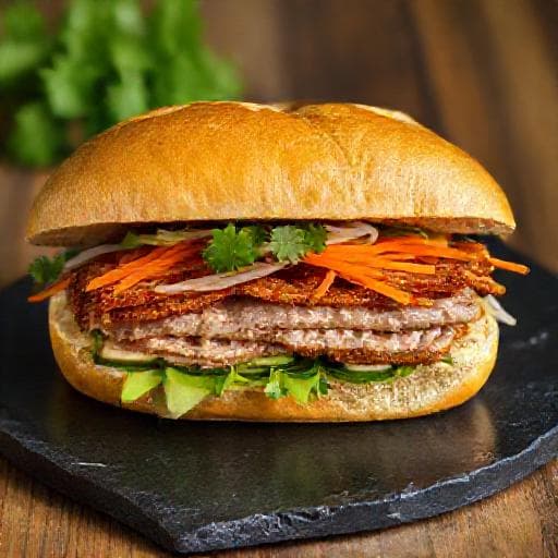 Bánh Mì Pate with Crispy Pork Belly