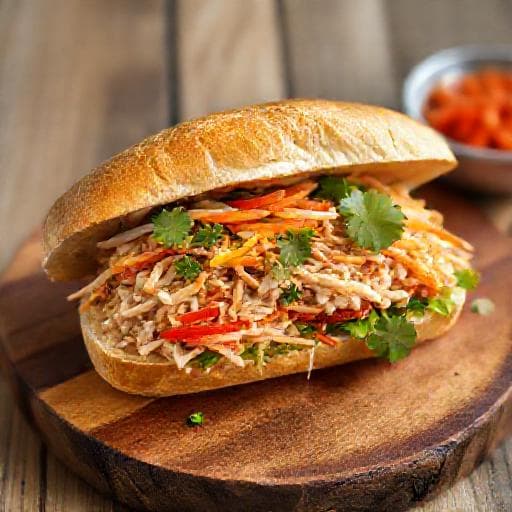 Quick Shredded Chicken Banh Mi