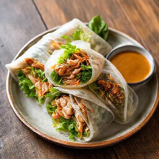 Quick Bánh Tráng Cuốn Thịt (Simplified Rice Paper Rolls)
