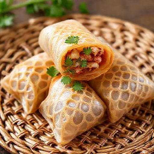 Chả Giò Rế (Crispy Net Spring Rolls)