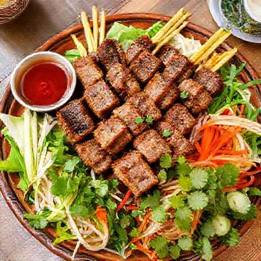 Nem Lụi with Shrimp Paste (Regional Twist)