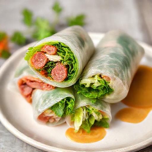 Nem Chua Cuốn (Spring Rolls)