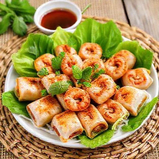 Chạo Tôm Cuốn Diếp (Shrimp Paste Rolls with Herbs)