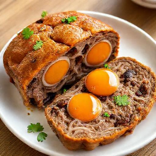 Chả Trứng Muối (Vietnamese Salted Egg Meatloaf)