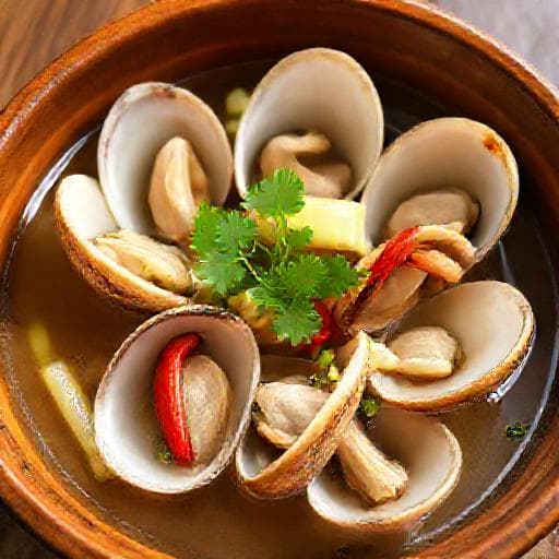 Nghêu Hấp Sả (Steamed Clams with Lemongrass)