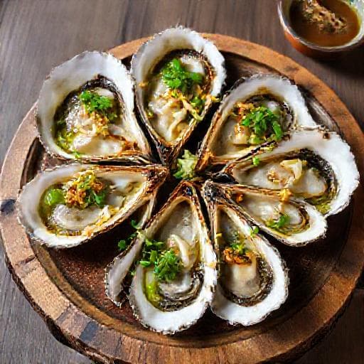 Hàu Nướng Mỡ Hành (Classic Grilled Oysters with Scallion Oil)