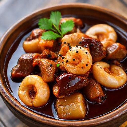 Tôm Rang Thịt Kho Tàu Style (Caramelized Shrimp and Pork Belly with Coconut Water)