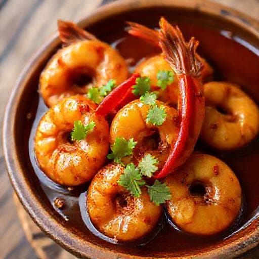 Tôm Rim Nước Dừa Sả Ớt (Lemongrass Chili Caramelized Shrimp)