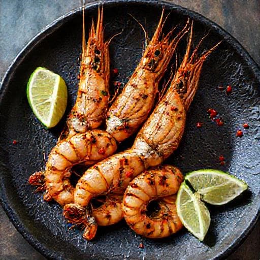 Tôm Nướng Muối Ớt Tôm Tít (Mantid Shrimp with Chili Salt)