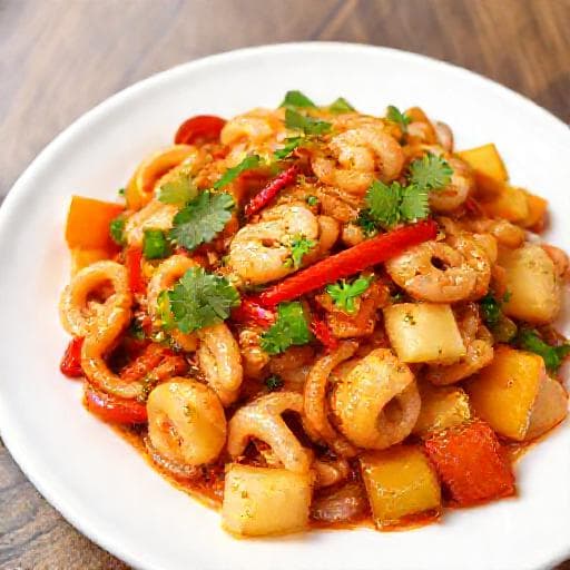 Mực Xào Chua Ngọt (Sweet and Sour Squid)