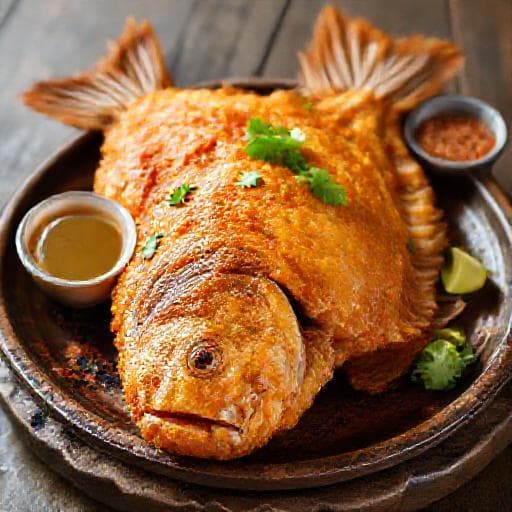 Cá Diêu Hồng Chiên Xù (Crispy Fried Snakehead Fish)