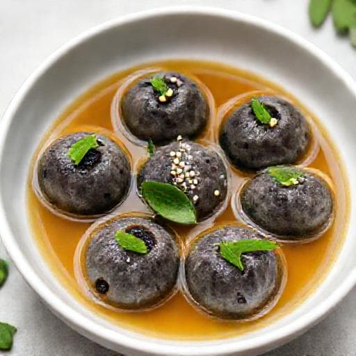 Chè Trôi Nước with Pandan and Black Sesame