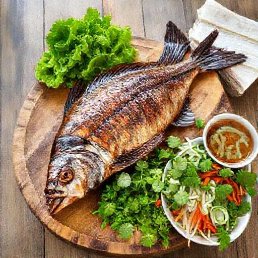 Cá Lóc Nướng Trui Cuốn Bánh Tráng (Grilled Snakehead Fish with Rice Paper Rolls)