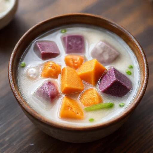 Chè Khoai Dẻo with Taro and Pandan