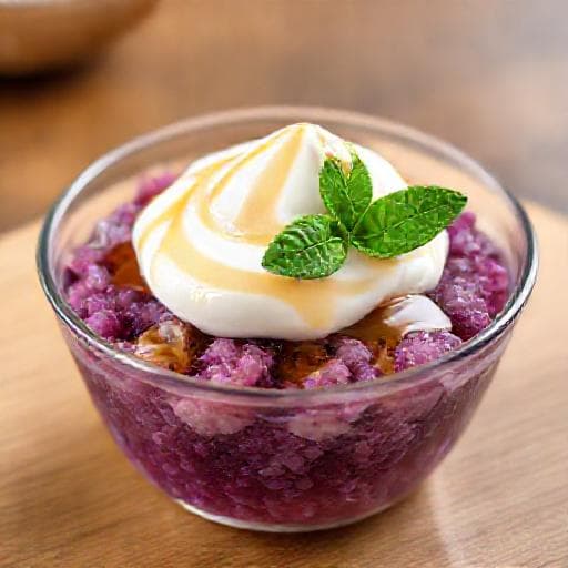 Sữa Chua Nếp Cẩm (Purple Sticky Rice Yogurt)