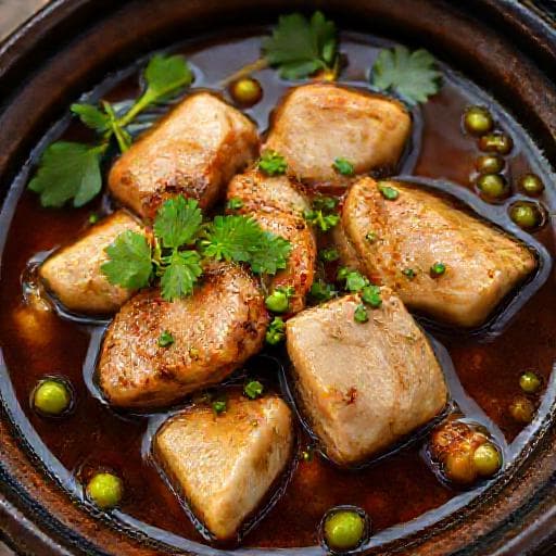 Cá Lóc Kho Tiêu Xanh (Braised Catfish with Green Peppercorns)