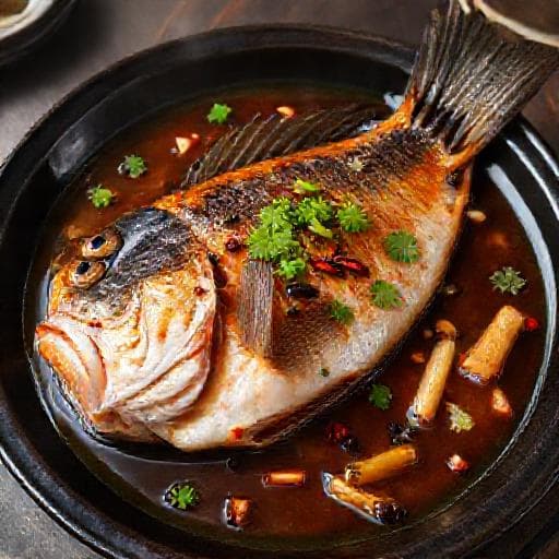 Hainanese-Style Steamed Sea Bass with Fermented Bean Sauce