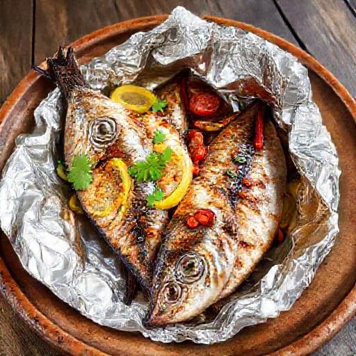 Cá Thu Nướng Giấy Bạc Truyền Thống (Traditional Mackerel Grilled in Foil)