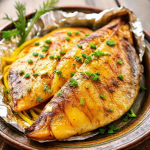 Cá Thu Nướng Giấy Bạc Kiểu Miền Trung (Central Vietnamese Style Mackerel Grilled in Foil)