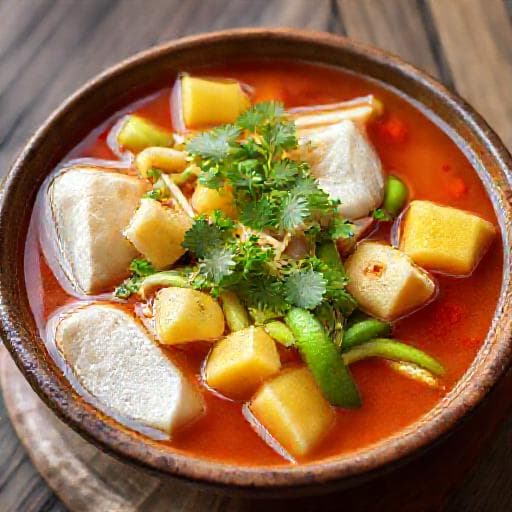 Canh Chua Cá Lóc (Sour Fish Soup with Snakehead)