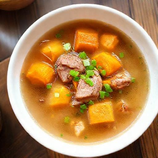 Canh Bí Đỏ Nấu Xương Nhanh (Quick Pumpkin and Pork Rib Soup)