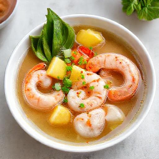 Quick Canh Chua Lá Giang with Shrimp