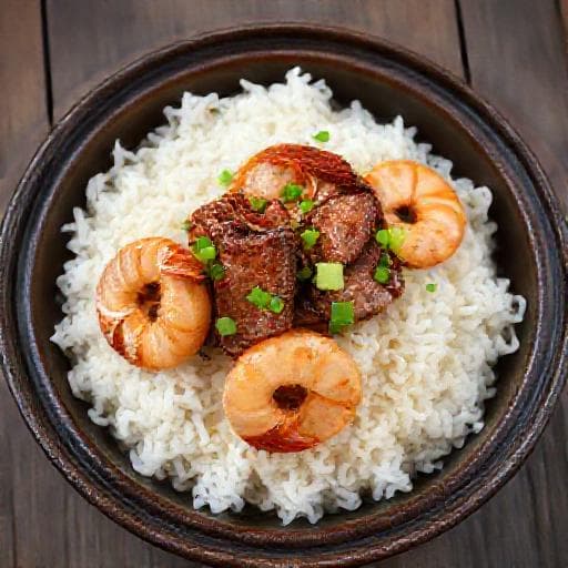 Cơm Niêu Tôm Thịt (Clay Pot Rice with Shrimp and Pork)