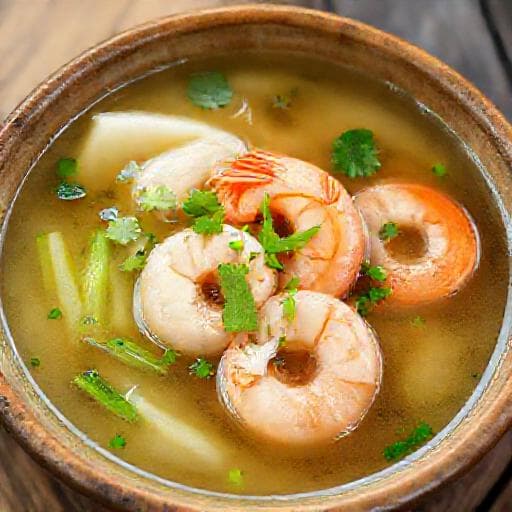 Canh Bầu Nấu Tôm Tươi (Bottle Gourd Soup with Fresh Shrimp)