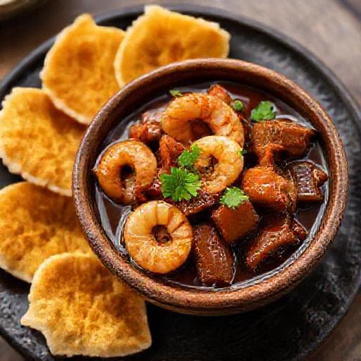 Cơm Cháy Kho Quẹt Tôm Thịt (Shrimp and Pork Belly Kho Quẹt)