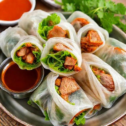 Thịt Heo Quay Cuốn Bánh Tráng (Crispy Pork Belly Rolls)