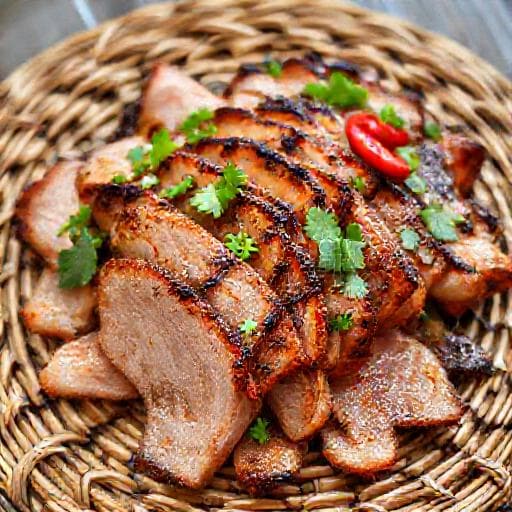 Thịt Heo Nướng Riềng Mẻ (Classic Grilled Pork with Galangal and Fermented Rice)