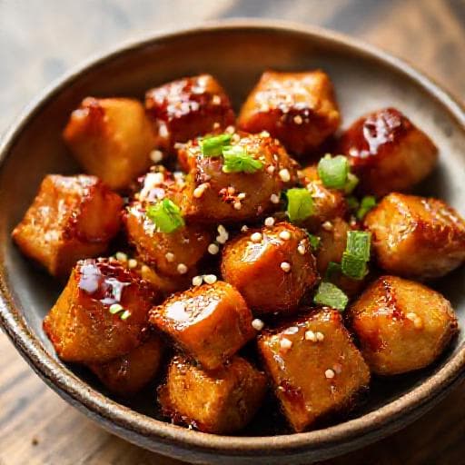 Quick Honey Glazed Pork Bites