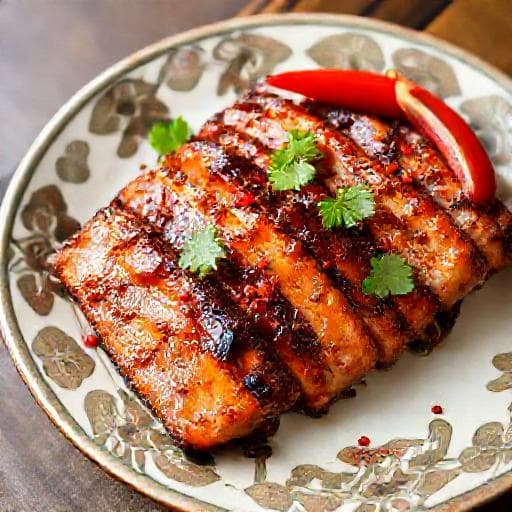 Thịt Heo Nướng Mật Ong Sa Tế (Spicy Honey Grilled Pork)