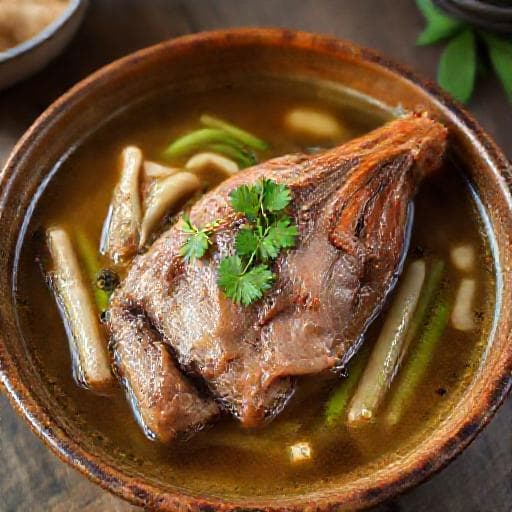 Chân Giò Hầm Măng (Braised Pork Hock with Bamboo Shoots)
