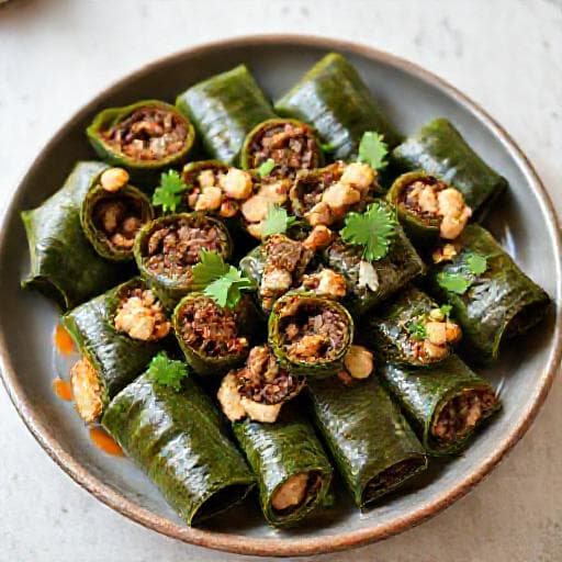 Bò Nướng Lá Lốt with Mushroom and Tofu