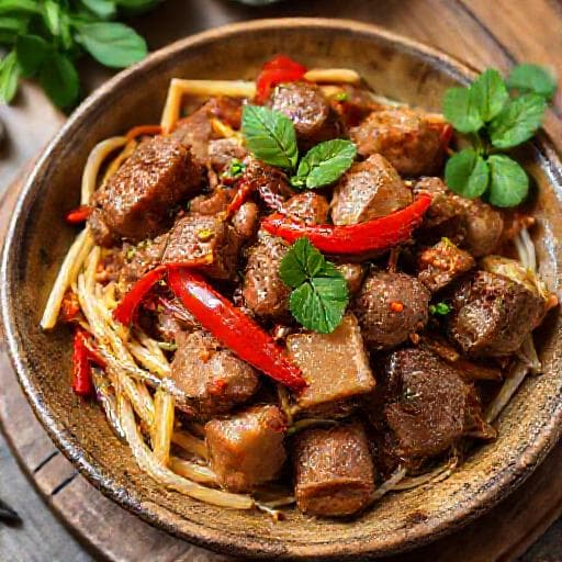 Bò Xào Lúc Lắc with Lemongrass and Chili