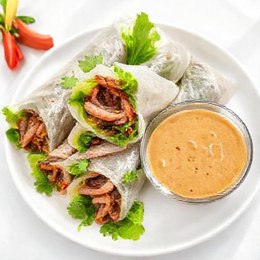 Bò Nướng Sả Tế Cuốn (Lemongrass Chili Grilled Beef Rolls)