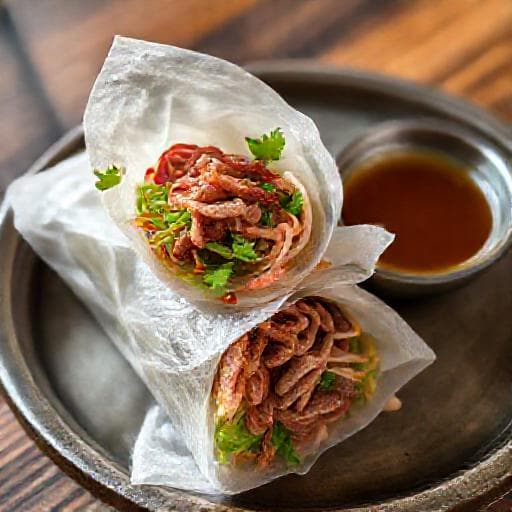 Bò Nhúng Mẻ Cuốn Bánh Tráng (Beef Hot Pot Rolls)