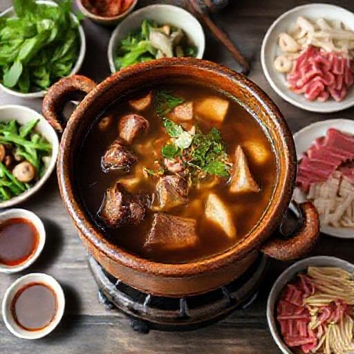 Lẩu Bò Nạm Gầu (Beef Brisket and Cartilage Hot Pot)