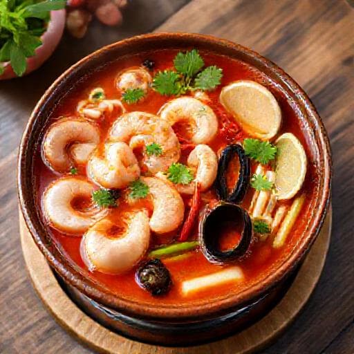 Classic Tom Yum Seafood Soup (Lẩu Thái Hải Sản)