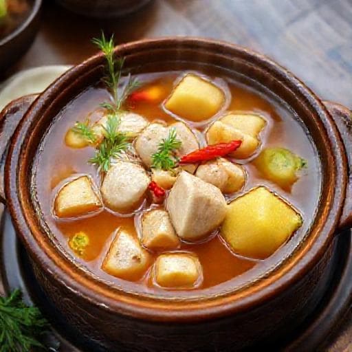 Lẩu Cá Thác Lác Khổ Qua Nấu Dứa (Pineapple Bitter Melon Fish Hot Pot)