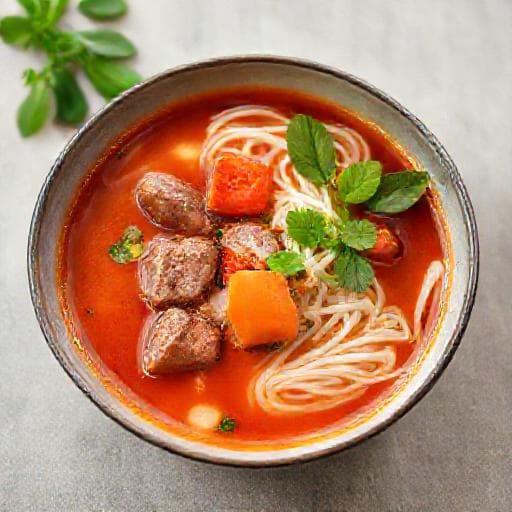 Lẩu riêu cua bắp bò Nhanh (Quick Crab Noodle Soup with Beef Shank)