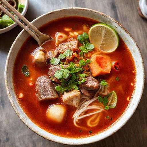 Lẩu riêu cua bắp bò Sài Gòn (Saigon-Style Crab Noodle Soup with Beef Shank)