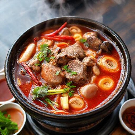 Lẩu Dê Sa Tế (Spicy Lemongrass Goat Hot Pot)