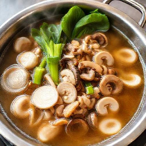 Lẩu Nấm Thập Cẩm Nhanh (Quick Assorted Mushroom Hot Pot)